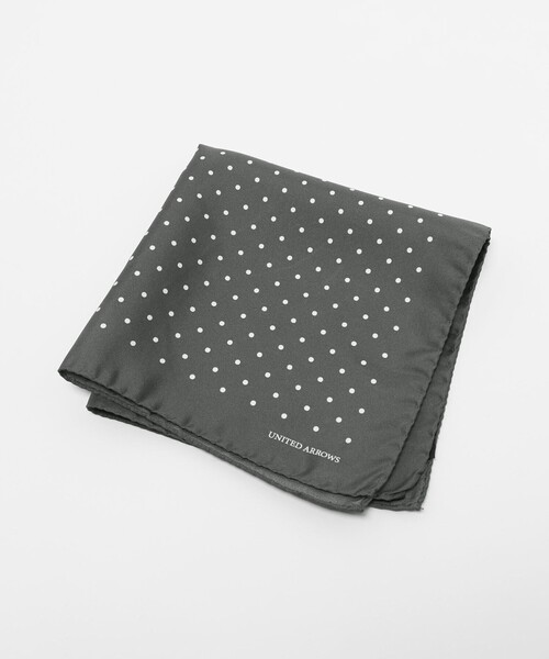 UNITED ARROWS(ユナイテッドアローズ)の「ドット ポケットチーフ(ポケットチーフ・メンズ・グレー系/ネイビー/パープル/ブラウン系/ブラック・FREE)」の1枚目の写真