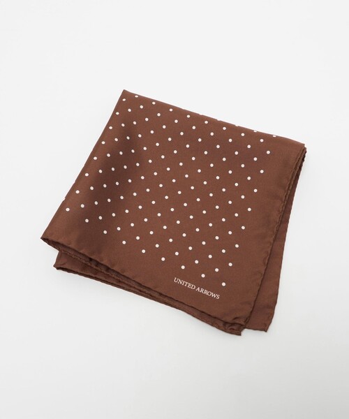 UNITED ARROWS(ユナイテッドアローズ)の「ドット ポケットチーフ(ポケットチーフ・メンズ・グレー系/ネイビー/パープル/ブラウン系/ブラック・FREE)」の3枚目の写真