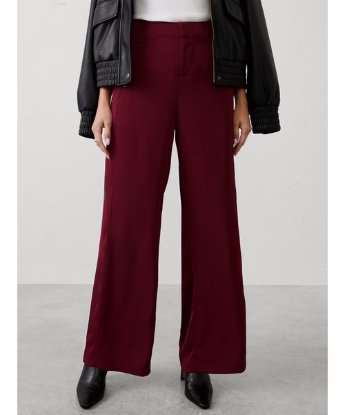 BANANA REPUBLIC FACTORY STORE(バナナリパブリック ファクトリーストア)の「BANANA REPUBLIC FACTORY STORE ワイドレッグ ハイライズ シーンツイルパンツ(その他パンツ・レディース・ワイン/ブラック/オリーブ/ダークグレー・0/2/4/6/8)」の4枚目の写真
