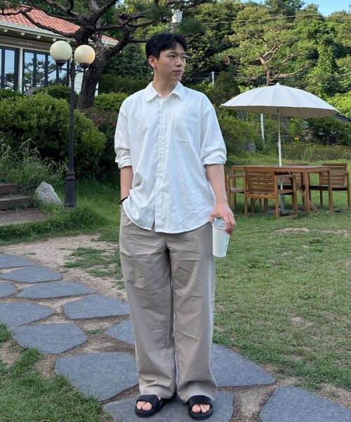 ANALOG MOOD(アナログムード)の「リネンライクワイドパンツ(グレー)(その他パンツ・メンズ・その他・MEDIUM/LARGE)」の9枚目の写真