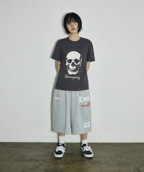 SCALLYWAG（スカリーワグ）の「VTGスカルクロップTシャツ[チャコール]（Tシャツ/カットソー・レディース・その他・LARGE/MEDIUM/SMALL）」の8枚目の写真