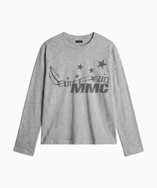 SAINTPAIN(セイントペイン)の「SPレタリングスターヘビーウェイトクロップロングスリーブメランジグレー(Tシャツ/カットソー・レディース・その他・MEDIUM/LARGE)」の1枚目の写真