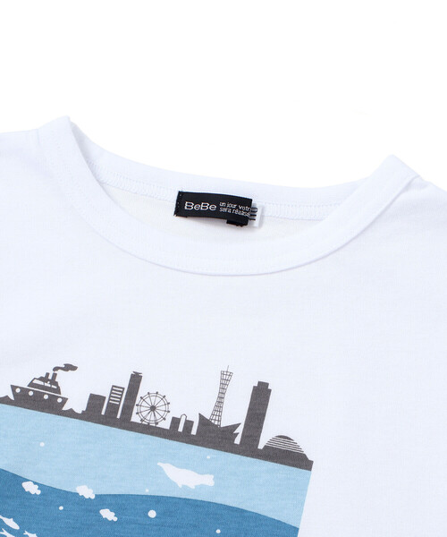 BeBe（ベベ）の「ウミノナカプリント天竺半袖Tシャツ(90~140cm)（Tシャツ/カットソー・キッズ・ホワイト・140cm/130cm）」の8枚目の写真