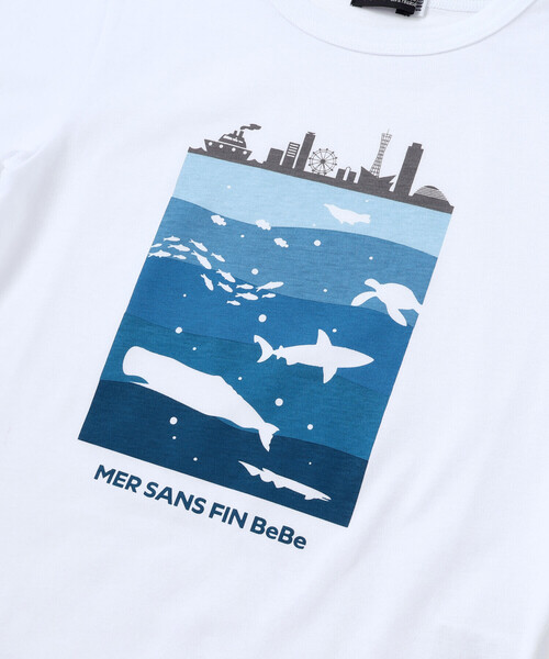 BeBe（ベベ）の「ウミノナカプリント天竺半袖Tシャツ(90~140cm)（Tシャツ/カットソー・キッズ・ホワイト・140cm/130cm）」の9枚目の写真