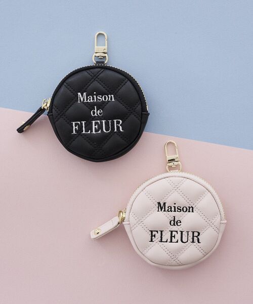 Maison de FLEUR(メゾンドフルール)の「ラウンドキルティングコインケース(コインケース・レディース・ブラック/ピンク・FREE)」の6枚目の写真