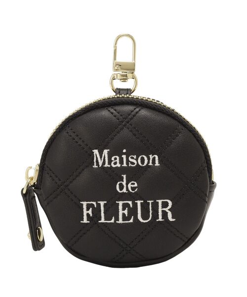 Maison de FLEUR(メゾンドフルール)の「ラウンドキルティングコインケース(コインケース・レディース・ブラック/ピンク・FREE)」の4枚目の写真