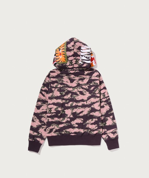 A BATHING APE（アベイシングエイプ）の「TIGER CAMO TIGER SHARK FULL ZIP HOODIE（パーカー・レディース・ベージュ/ピンク・SMALL/MEDIUM）」の8枚目の写真