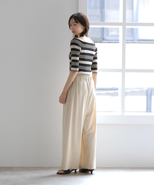 La TOTALITE(ラトータリテ)の「【洗える】リブボートネックニット(ニット/セーター・レディース・ブラック/ピンク/ブラック系その他・FREE)」の12枚目の写真
