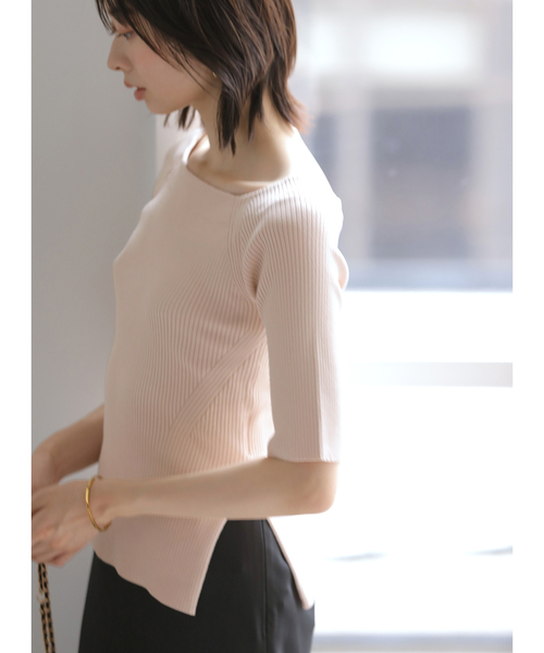 La TOTALITE(ラトータリテ)の「【洗える】リブボートネックニット(ニット/セーター・レディース・ブラック/ピンク/ブラック系その他・FREE)」の21枚目の写真
