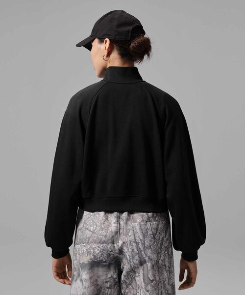 JORDAN BRAND(ジョーダンブランド)の「ジョーダン ブルックリン フリース ウィメンズ クロップド 1/4ジップ トレーナー / Jordan Brooklyn Fleece Women's Cropped 1/4-Zip Pullover IV7532-010 Black(スウェット・レディース・ブラック・XL/S/M/L/XS)」の14枚目の写真