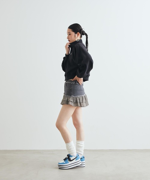 JORDAN BRAND(ジョーダンブランド)の「ジョーダン ブルックリン フリース ウィメンズ クロップド 1/4ジップ トレーナー / Jordan Brooklyn Fleece Women's Cropped 1/4-Zip Pullover IV7532-010 Black(スウェット・レディース・ブラック・XL/S/M/L/XS)」の6枚目の写真