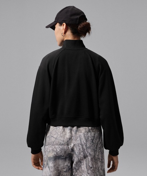 JORDAN BRAND(ジョーダンブランド)の「ジョーダン ブルックリン フリース ウィメンズ クロップド 1/4ジップ トレーナー / Jordan Brooklyn Fleece Women's Cropped 1/4-Zip Pullover IV7532-010 Black(スウェット・レディース・ブラック・XL/S/M/L/XS)」の9枚目の写真