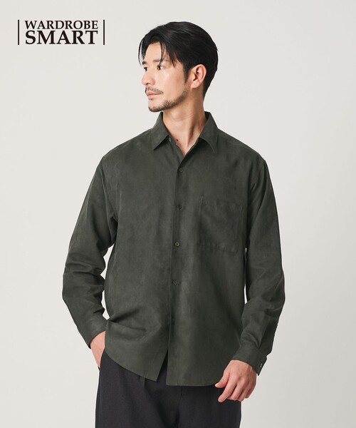 BEAUTY&YOUTH UNITED ARROWS(ビューティーアンドユースユナイテッドアローズ)の「【WEB限定 WARDROBE SMART】スエードライク シャツ(シャツ/ブラウス・メンズ・モカ/ダークグレー/ブラック/ネイビー・XL/L/S/M)」の2枚目の写真
