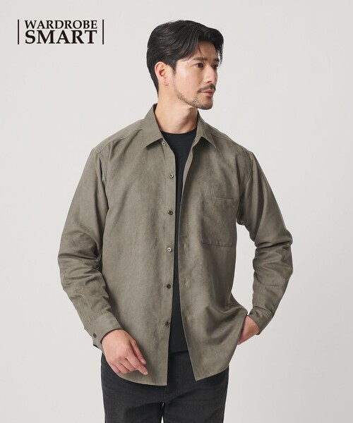 BEAUTY&YOUTH UNITED ARROWS(ビューティーアンドユースユナイテッドアローズ)の「【WEB限定 WARDROBE SMART】スエードライク シャツ(シャツ/ブラウス・メンズ・モカ/ダークグレー/ブラック/ネイビー・XL/L/S/M)」の3枚目の写真