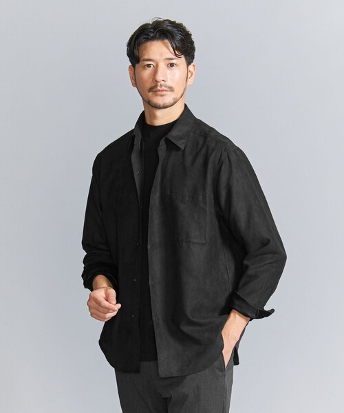 BEAUTY&YOUTH UNITED ARROWS(ビューティーアンドユースユナイテッドアローズ)の「【WEB限定 WARDROBE SMART】スエードライク シャツ(シャツ/ブラウス・メンズ・モカ/ダークグレー/ブラック/ネイビー・XL/L/S/M)」の18枚目の写真