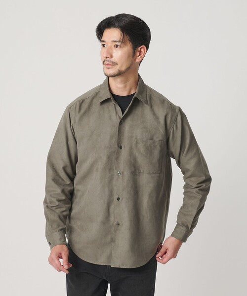 BEAUTY&YOUTH UNITED ARROWS(ビューティーアンドユースユナイテッドアローズ)の「【WEB限定 WARDROBE SMART】スエードライク シャツ(シャツ/ブラウス・メンズ・モカ/ダークグレー/ブラック/ネイビー・XL/L/S/M)」の22枚目の写真