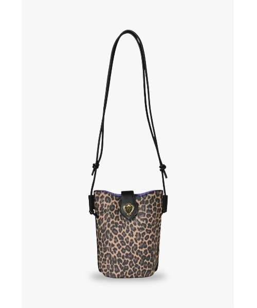 ANNA SUI(アナスイ)の「ハートロック ミニショルダーバッグ(ショルダーバッグ・レディース・レオパード/ブラック・FREE)」の2枚目の写真