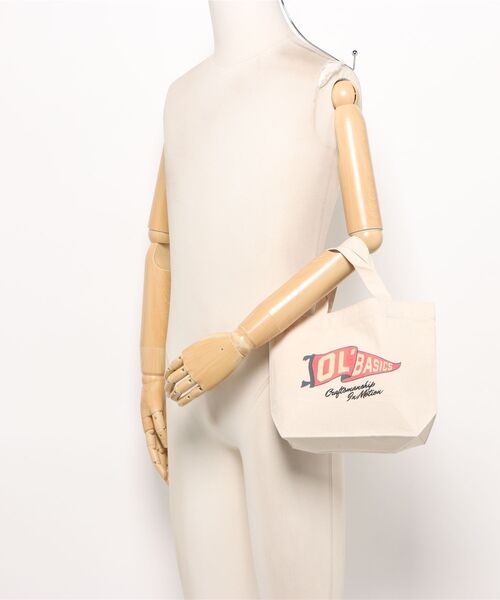 Ol' Basics（オールベーシックス）の「Ol' Basics（オール・ベーシックス） トートバッグ キャンバス フラッグイラスト ロゴ プリント 鞄 BAG アメカジ メンズ レディース ユニセックス Sサイズ（トートバッグ・レディース・ナチュラル・FREE）」の6枚目の写真