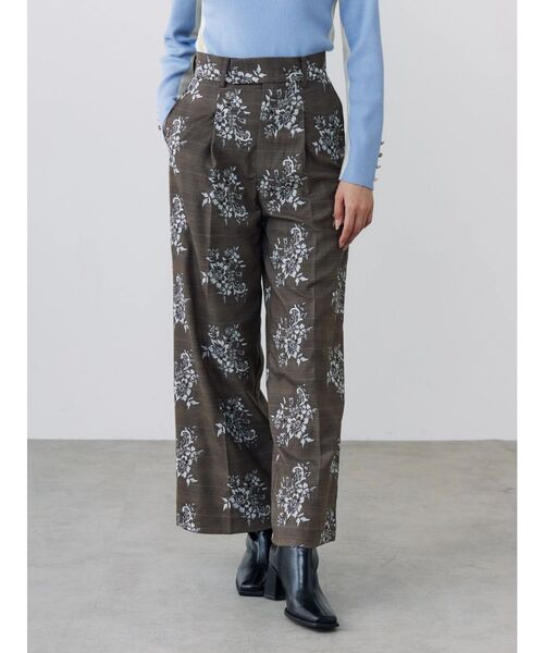 TONAL（トーナル）の「レース刺繍ワイドパンツ（その他パンツ・レディース・ブラウン/グレー・SMALL/MEDIUM）」の2枚目の写真
