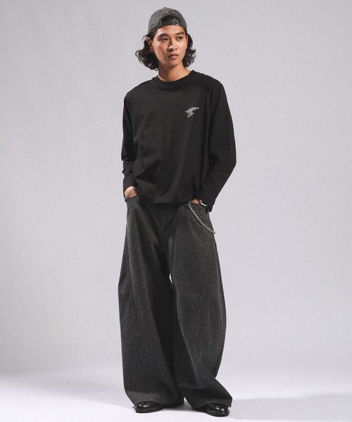 RAGEBLUE(レイジブルー)の「ASSORT ONE-POINT T-SHIRT/アソートワンポイントロンT(Tシャツ/カットソー・メンズ・ブラック・MEDIUM/LARGE)」の2枚目の写真