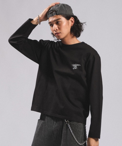 RAGEBLUE(レイジブルー)の「ASSORT ONE-POINT T-SHIRT/アソートワンポイントロンT(Tシャツ/カットソー・メンズ・ブラック・MEDIUM/LARGE)」の7枚目の写真