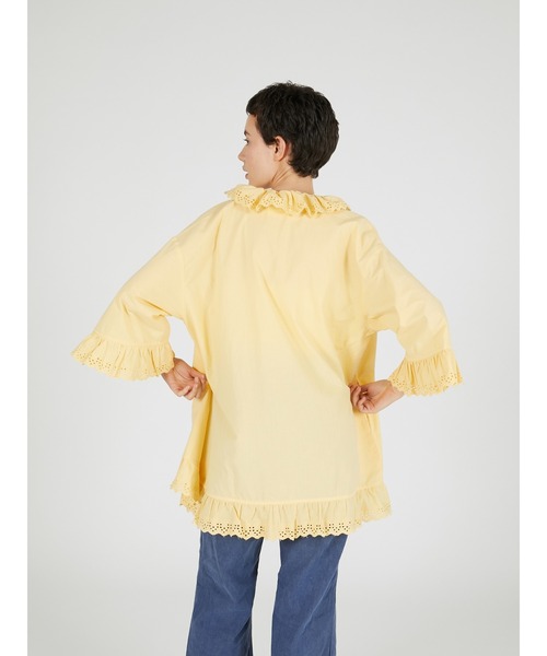crinkle crinkle crinkle(クリンクルクリンクルクリンクル)の「【crinkle crinkle crinkle】frill gawn blouse/フリルガウンブラウス(シャツ/ブラウス・レディース・ブラック/ベージュ・FREE)」の11枚目の写真