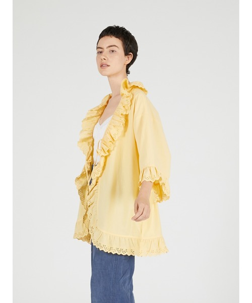 crinkle crinkle crinkle(クリンクルクリンクルクリンクル)の「【crinkle crinkle crinkle】frill gawn blouse/フリルガウンブラウス(シャツ/ブラウス・レディース・ブラック/ベージュ・FREE)」の10枚目の写真