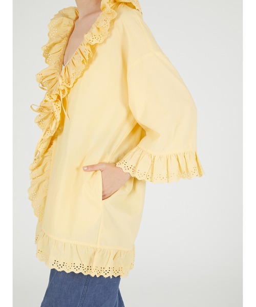 crinkle crinkle crinkle(クリンクルクリンクルクリンクル)の「【crinkle crinkle crinkle】frill gawn blouse/フリルガウンブラウス(シャツ/ブラウス・レディース・ブラック/ベージュ・FREE)」の12枚目の写真