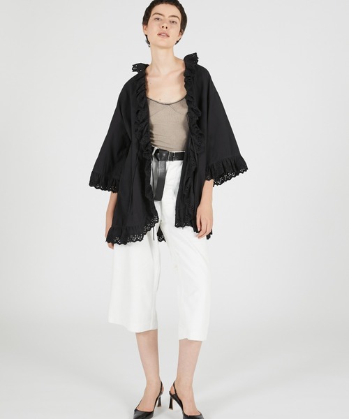 crinkle crinkle crinkle(クリンクルクリンクルクリンクル)の「【crinkle crinkle crinkle】frill gawn blouse/フリルガウンブラウス(シャツ/ブラウス・レディース・ブラック/ベージュ・FREE)」の3枚目の写真