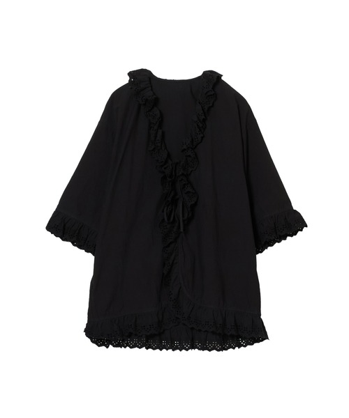 crinkle crinkle crinkle(クリンクルクリンクルクリンクル)の「【crinkle crinkle crinkle】frill gawn blouse/フリルガウンブラウス(シャツ/ブラウス・レディース・ブラック/ベージュ・FREE)」の20枚目の写真
