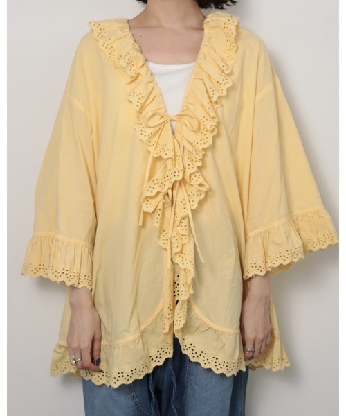 crinkle crinkle crinkle(クリンクルクリンクルクリンクル)の「【crinkle crinkle crinkle】frill gawn blouse/フリルガウンブラウス(シャツ/ブラウス・レディース・ブラック/ベージュ・FREE)」の17枚目の写真