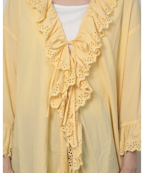 crinkle crinkle crinkle(クリンクルクリンクルクリンクル)の「【crinkle crinkle crinkle】frill gawn blouse/フリルガウンブラウス(シャツ/ブラウス・レディース・ブラック/ベージュ・FREE)」の19枚目の写真