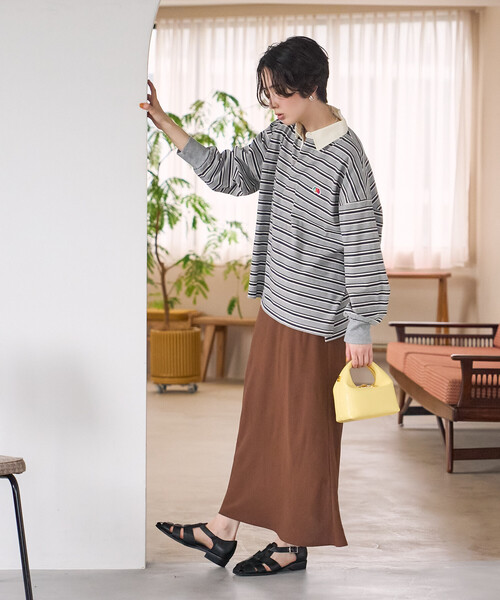 FREAK'S STORE(フリークスストア)の「FRUIT OF THE LOOM×FREAK'S STORE/フルーツオブザルーム 別注 ラガーシャツ/ラグビーシャツ(シャツ/ブラウス・レディース・チャコール/グレー/ネイビー・フリ-)」の20枚目の写真