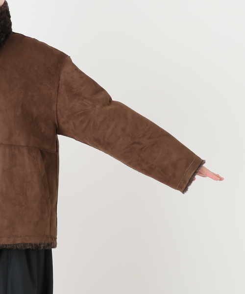 IENA LA BOUCLE(イエナラブークル)の「IENA LA BOUCLE リバーシブルフェイクファースエードブルゾン(その他アウター・レディース・ブラウン・FREE)」の2枚目の写真