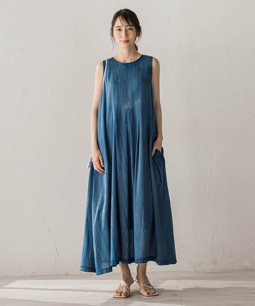 Droite lautreamont(ドロワットロートレアモン)の「Hand MadeブラストデニムZIPワンピース(ワンピース・レディース・ブルー/ブラック・M)」の17枚目の写真