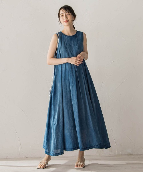 Droite lautreamont(ドロワットロートレアモン)の「Hand MadeブラストデニムZIPワンピース(ワンピース・レディース・ブルー/ブラック・M)」の16枚目の写真