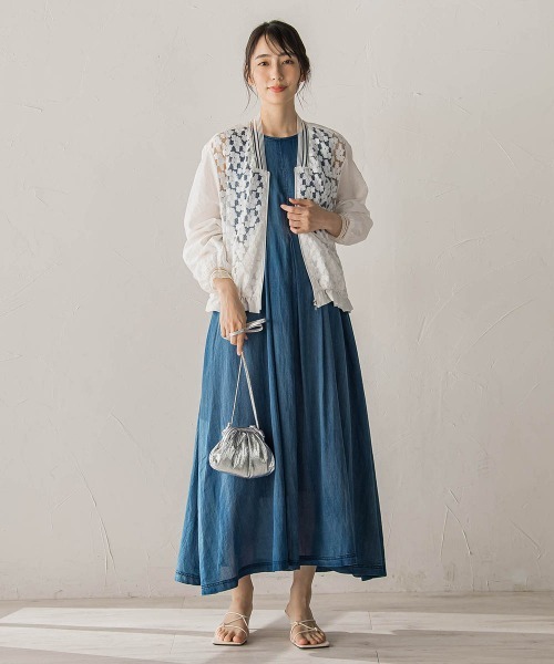 Droite lautreamont(ドロワットロートレアモン)の「Hand MadeブラストデニムZIPワンピース(ワンピース・レディース・ブルー/ブラック・M)」の20枚目の写真