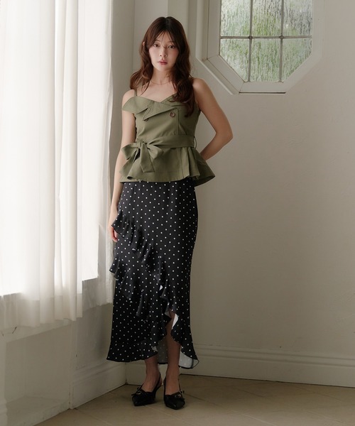 fupel(フぺル)の「dot long skirt / ドットロングスカート(スカート・レディース・アイボリー/ブラック・FREE)」の16枚目の写真