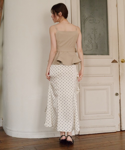 fupel(フぺル)の「dot long skirt / ドットロングスカート(スカート・レディース・アイボリー/ブラック・FREE)」の8枚目の写真