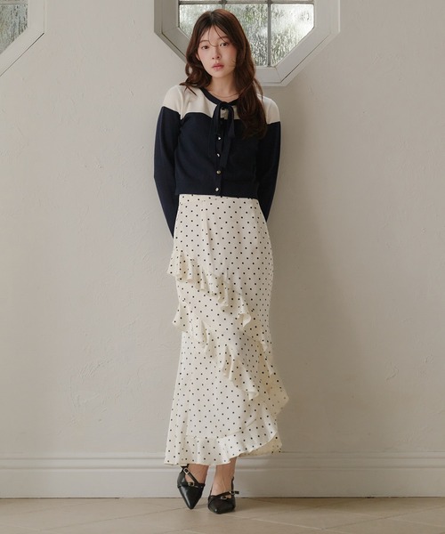 fupel(フぺル)の「dot long skirt / ドットロングスカート(スカート・レディース・アイボリー/ブラック・FREE)」の10枚目の写真