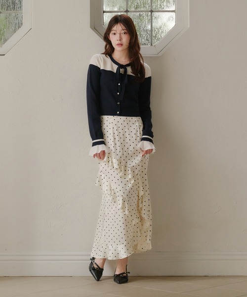 fupel(フぺル)の「dot long skirt / ドットロングスカート(スカート・レディース・アイボリー/ブラック・FREE)」の14枚目の写真