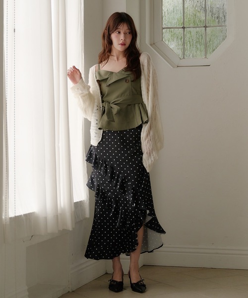 fupel(フぺル)の「dot long skirt / ドットロングスカート(スカート・レディース・アイボリー/ブラック・FREE)」の18枚目の写真