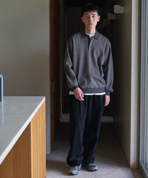 URBAN RESEARCH DOORS（アーバンリサーチドアーズ）の「『UR TECH』200日ニット ポロ（ニット/セーター・メンズ・グレー系その他/ベージュ/ネイビー・LARGE/X-LARGE/MEDIUM）」の9枚目の写真