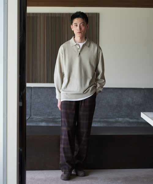 URBAN RESEARCH DOORS（アーバンリサーチドアーズ）の「『UR TECH』200日ニット ポロ（ニット/セーター・メンズ・グレー系その他/ベージュ/ネイビー・LARGE/X-LARGE/MEDIUM）」の17枚目の写真