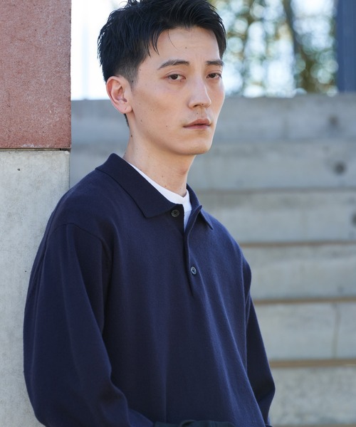 URBAN RESEARCH DOORS（アーバンリサーチドアーズ）の「『UR TECH』200日ニット ポロ（ニット/セーター・メンズ・グレー系その他/ベージュ/ネイビー・LARGE/X-LARGE/MEDIUM）」の21枚目の写真