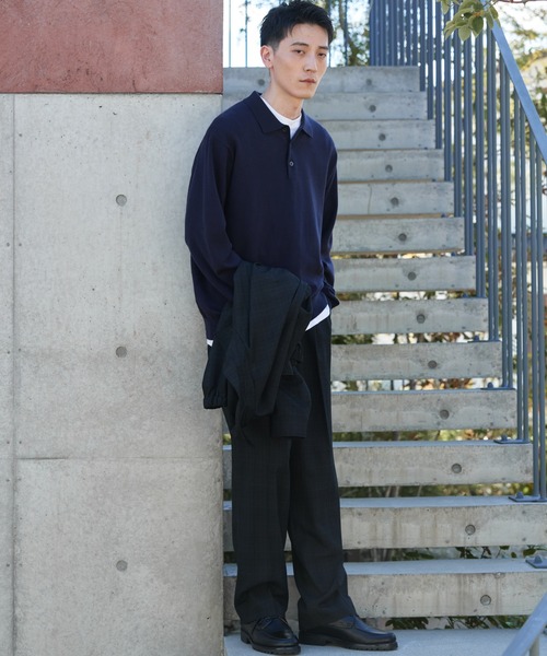 URBAN RESEARCH DOORS（アーバンリサーチドアーズ）の「『UR TECH』200日ニット ポロ（ニット/セーター・メンズ・グレー系その他/ベージュ/ネイビー・LARGE/X-LARGE/MEDIUM）」の22枚目の写真