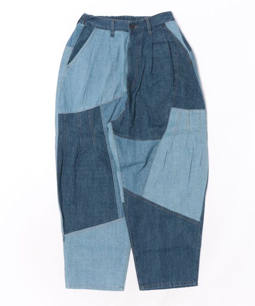 mililopiulu(ミリロピュール)の「mililopiulu/ミリロピュール WEAVE PATCH DENIM PANTS M(デニムパンツ・レディース・ブルー・MEDIUM)」の1枚目の写真