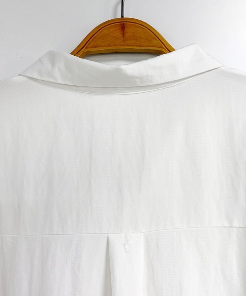 ONEP STAR(ワンピスター)の「ベーシック長袖シャツブラウス(シャツ/ブラウス・レディース・ホワイト・MEDIUM/X-LARGE/LARGE)」の3枚目の写真