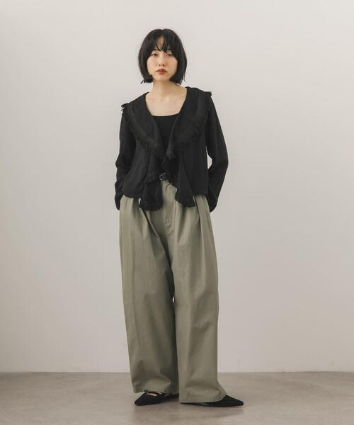 KBF(ケイビーエフ)の「フリンジカラーガーゼブラウス(シャツ/ブラウス・レディース・ブラック/アイボリー・ONE)」の20枚目の写真