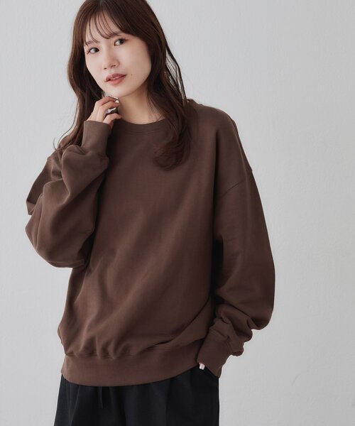 DISCOAT(ディスコート)の「ワンポイント刺繍カラースウェット《ユニセックス》(Tシャツ/カットソー・レディース・イエロー/パープル/ブラウン・MEDIUM/LARGE)」の6枚目の写真